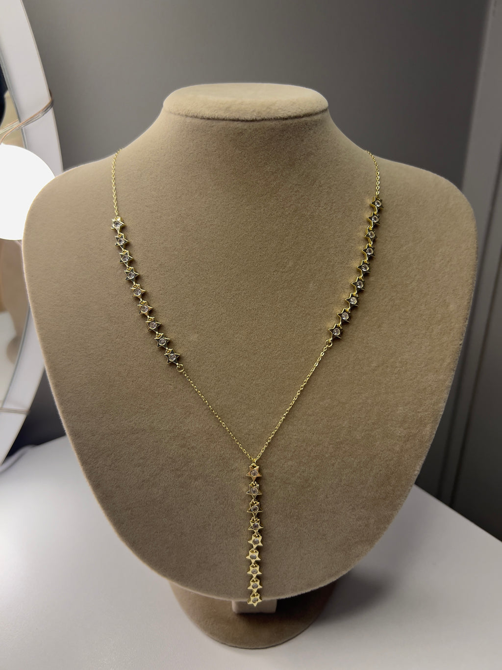 Yıldız Detaylı Y Model 14K Gold Kaplama Xuping Kolye