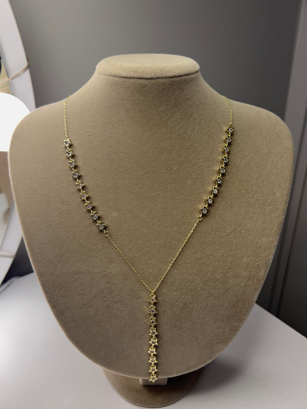 Yıldız Detaylı Y Model 14K Gold Kaplama Xuping Kolye