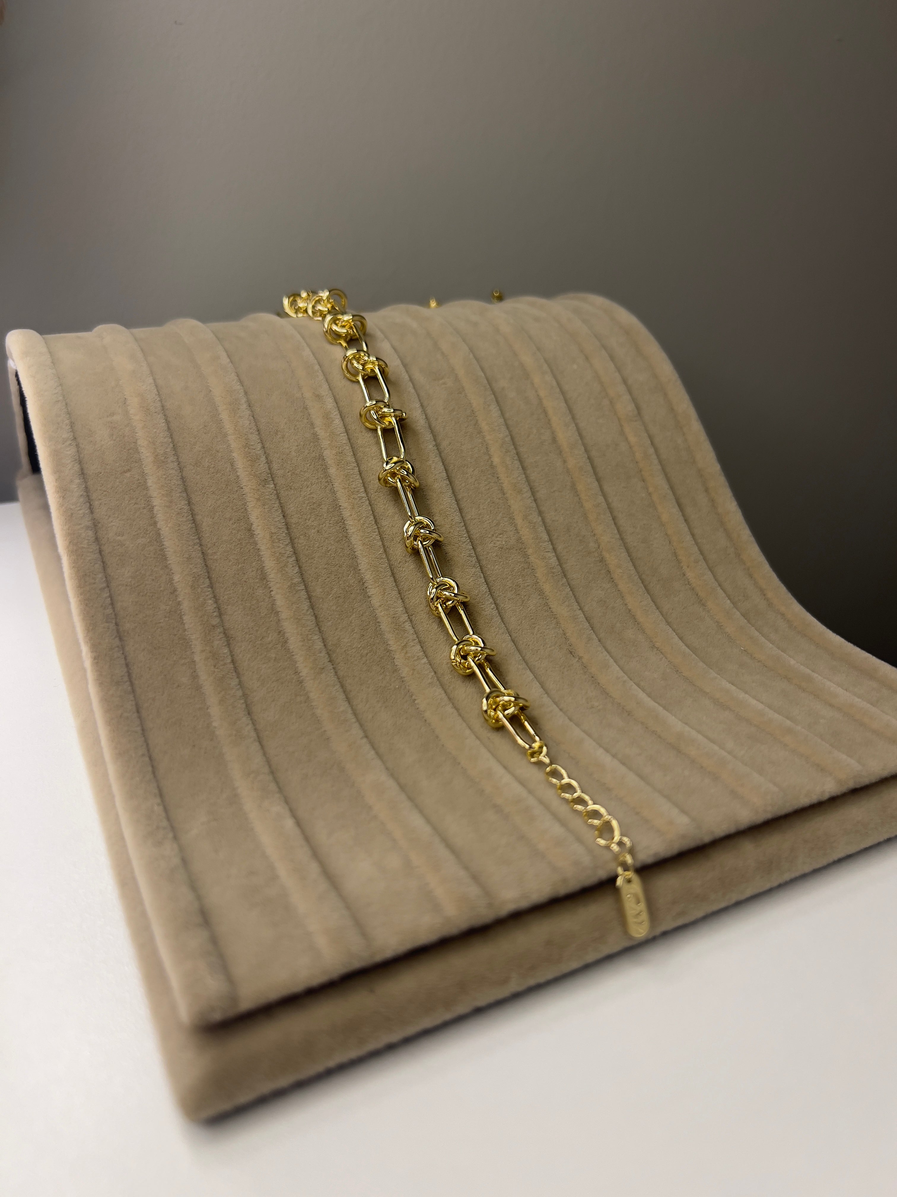 14K Görünümlü Gold Kaplama Çelik Bileklik - 1