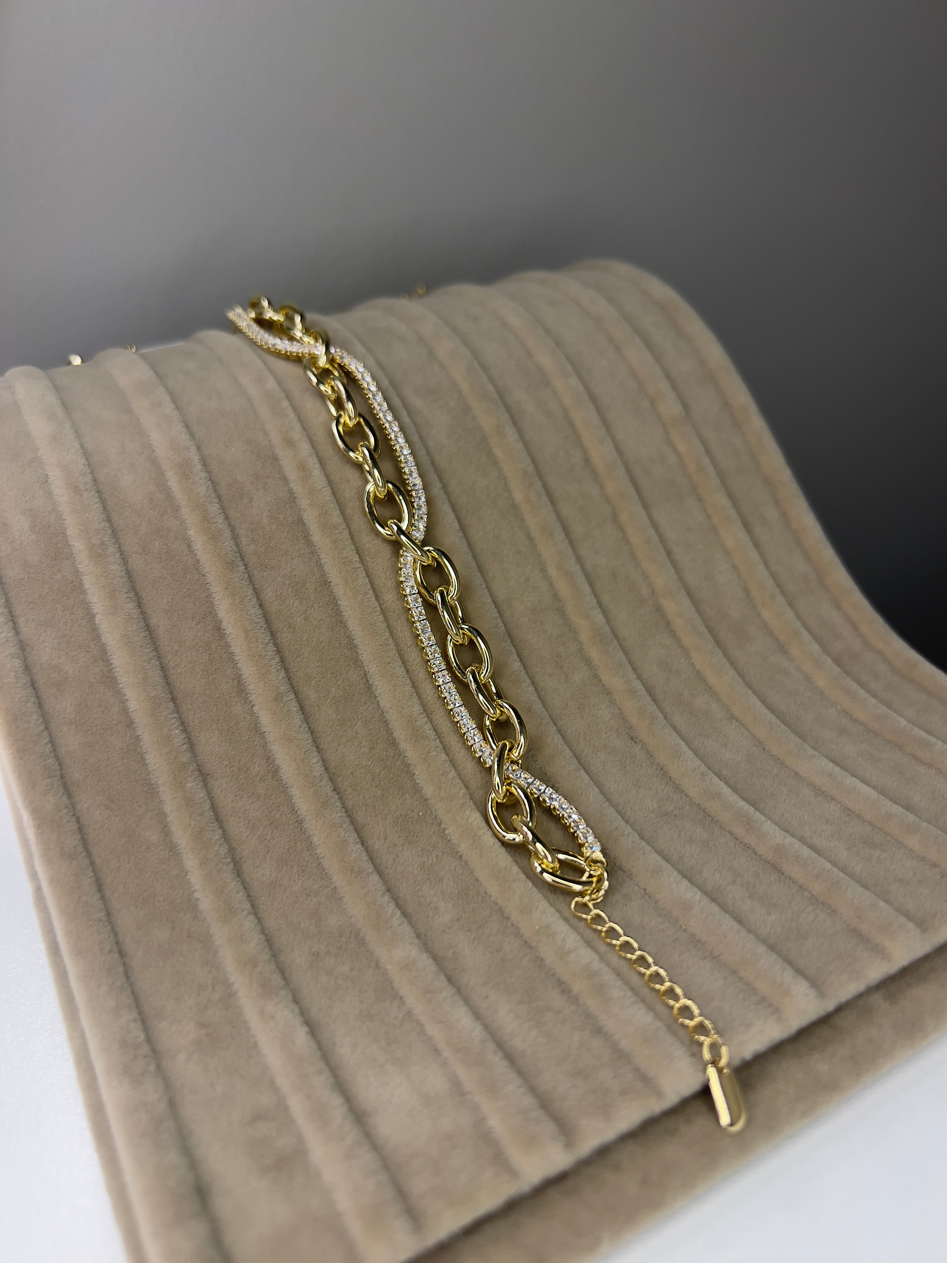 14K Görünümlü Gold Kaplama Çelik Bileklik - 4