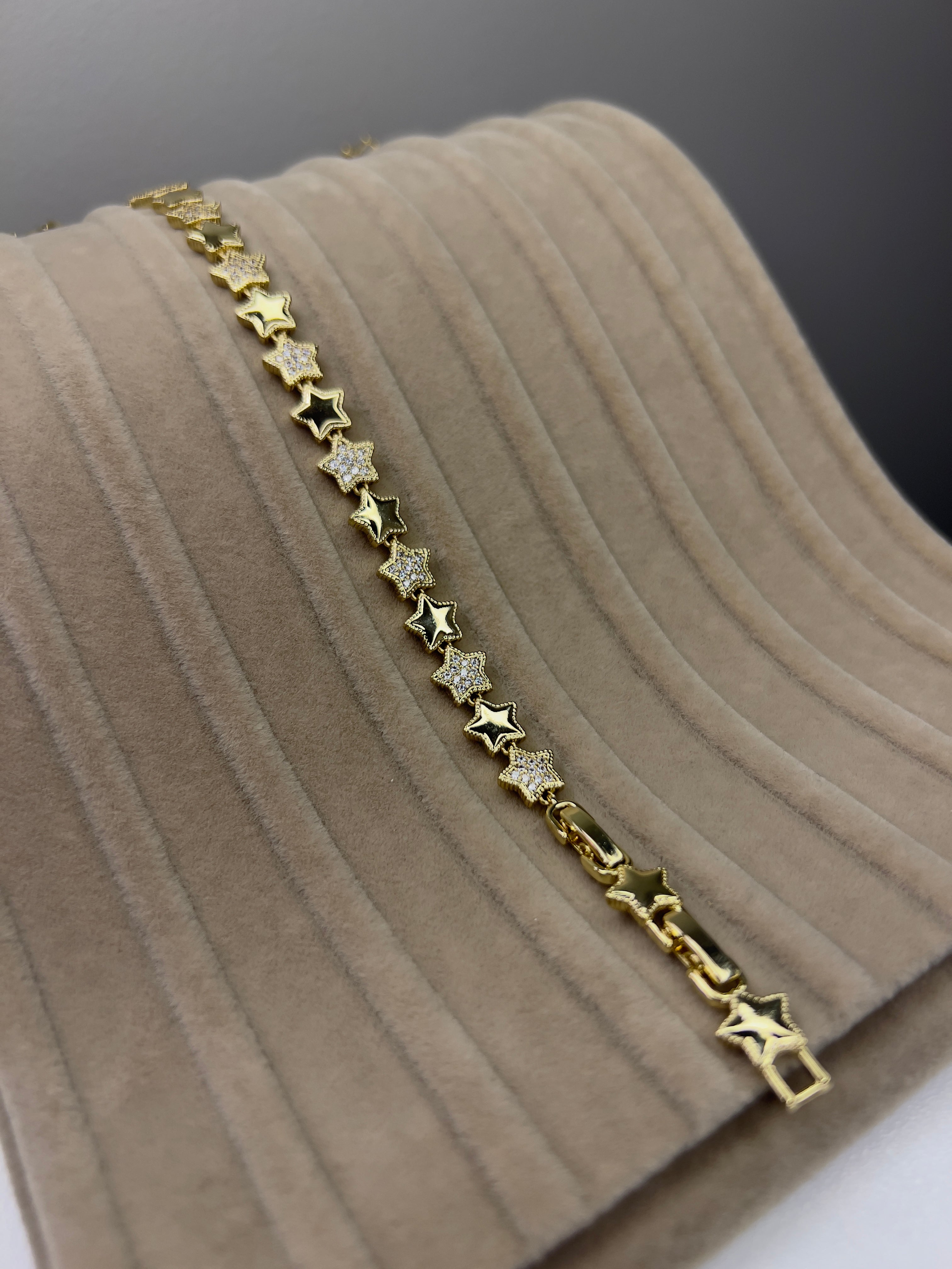 14K Görünümlü Gold Kaplama Çelik Bileklik - 6