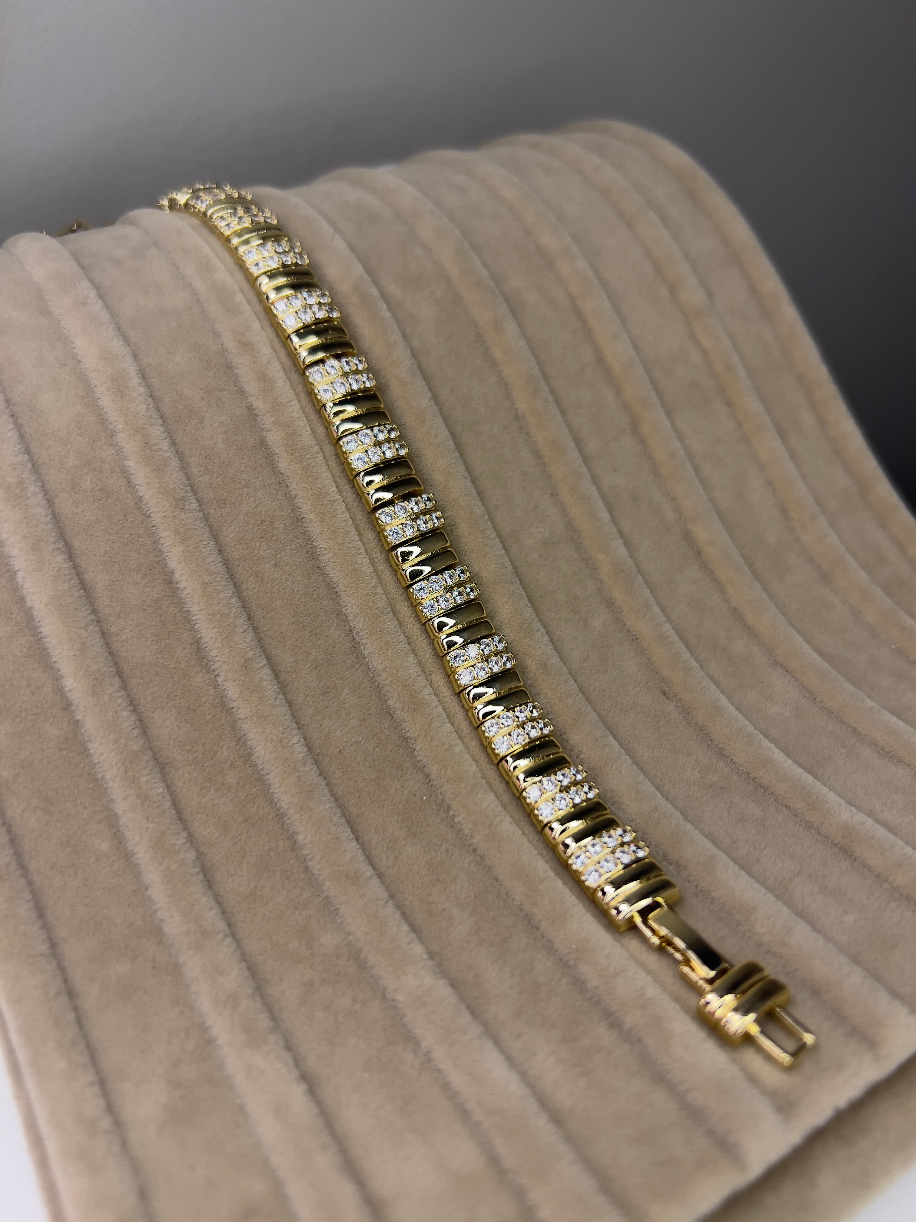14K Görünümlü Gold Kaplama Çelik Bileklik - 7
