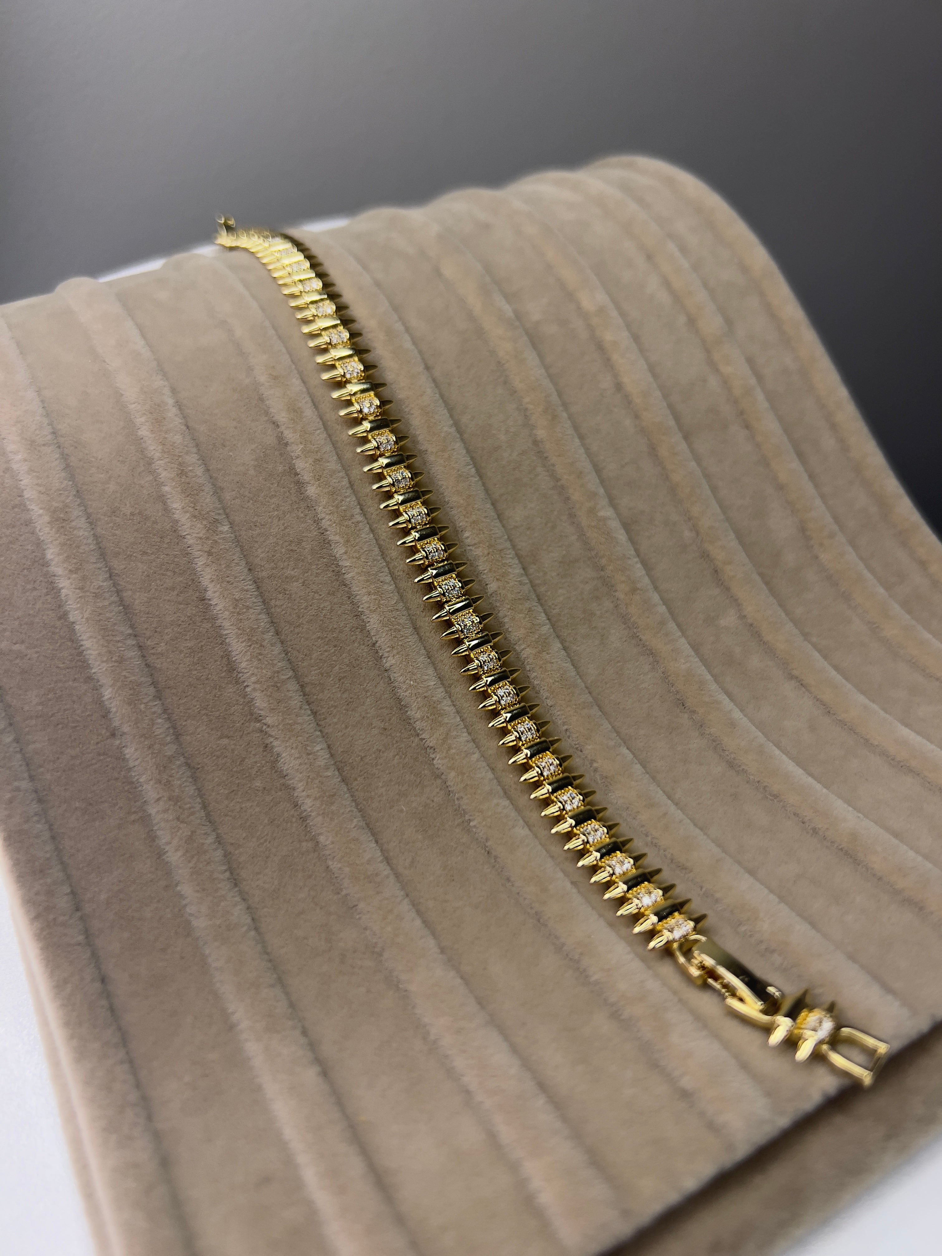 14K Görünümlü Gold Kaplama Çelik Bileklik - 9